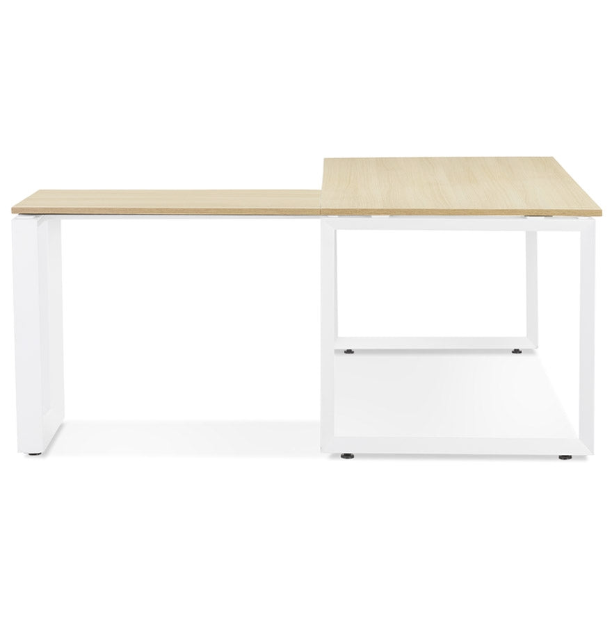 Brevon | Luxe hoekbureau van hout en metaal – stijlvol en functioneel-OfficeKing