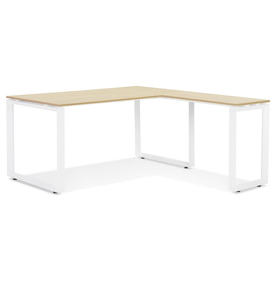 Brevon | Luxe hoekbureau van hout en metaal – stijlvol en functioneel-OfficeKing