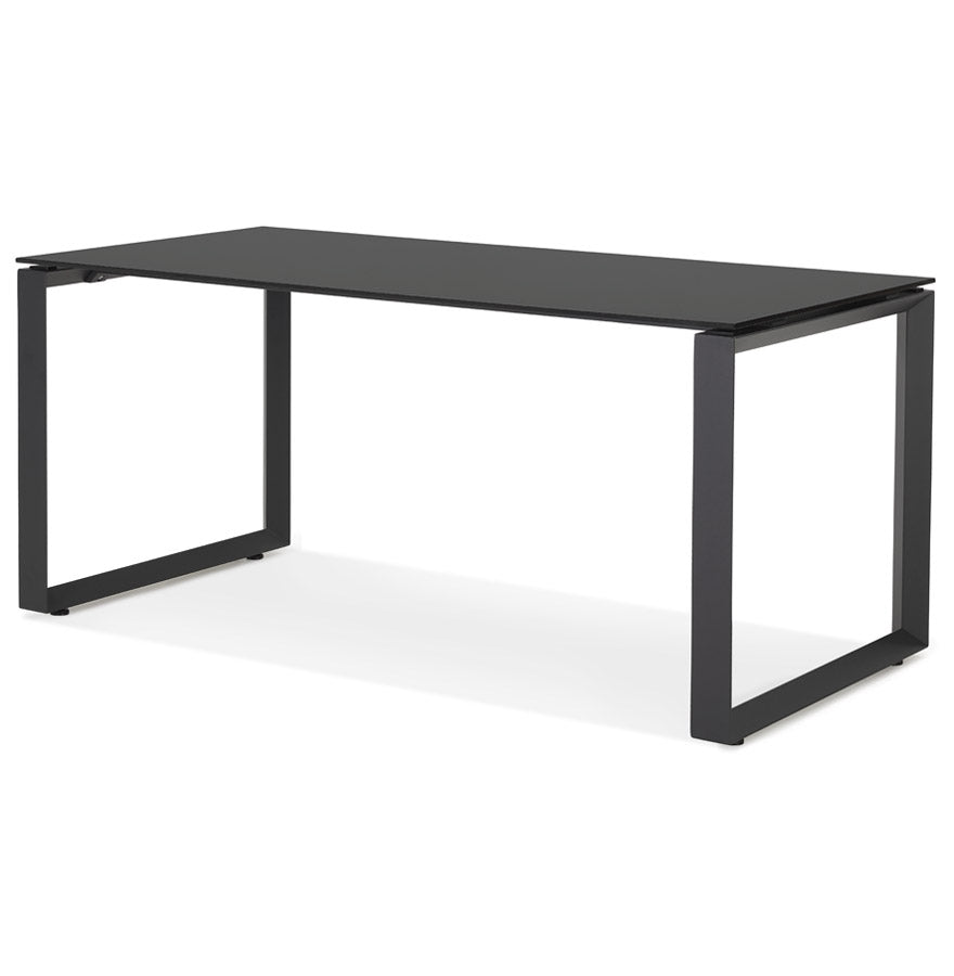 Zentara | Eleganter Schreibtisch aus Glas und Metall – stilvolles Design – 160x80 cm-OfficeKing
