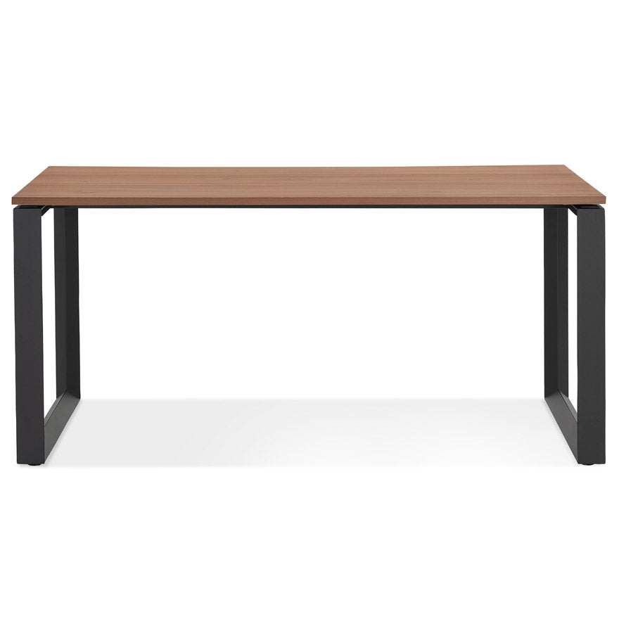 Veridien | Rechteckiger Design Tisch – Edle Notenhölzer & modernes Schwarz-OfficeKing