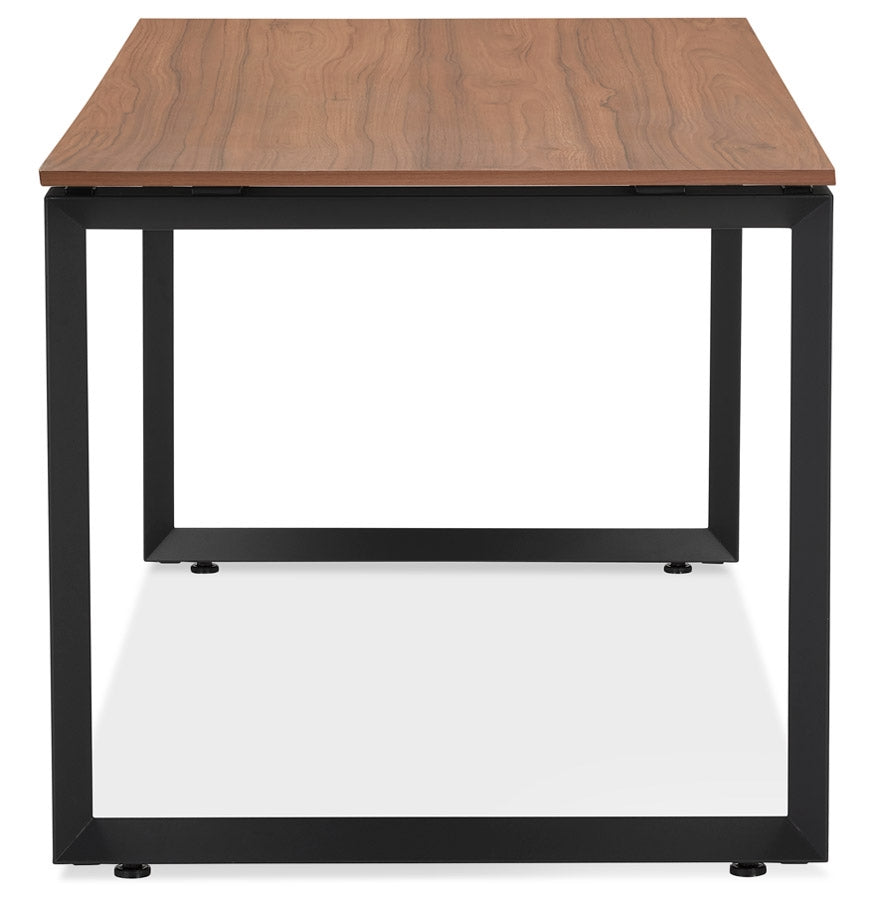 Veridien | Rechteckiger Design Tisch – Edle Notenhölzer & modernes Schwarz-OfficeKing