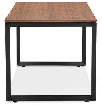 Veridien | Rechteckiger Design Tisch – Edle Notenhölzer & modernes Schwarz-OfficeKing