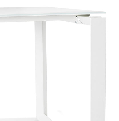Valoria | Rechteckiger Design-Tisch – elegantes Weiß und Metall – 160x80 cm-OfficeKing