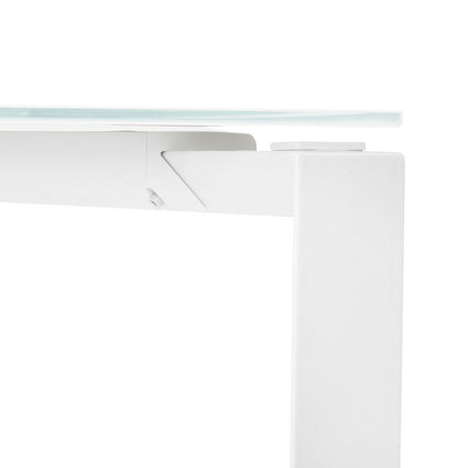 Valoria | Rechteckiger Design-Tisch – elegantes Weiß und Metall – 160x80 cm-OfficeKing