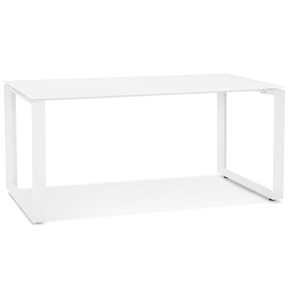 Valoria | Rechteckiger Design-Tisch – elegantes Weiß und Metall – 160x80 cm-OfficeKing