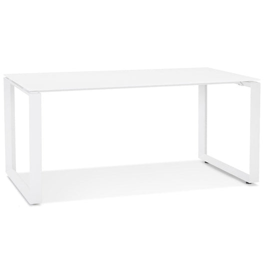 Valoria | Rechteckiger Design-Tisch – elegantes Weiß und Metall – 160x80 cm-OfficeKing
