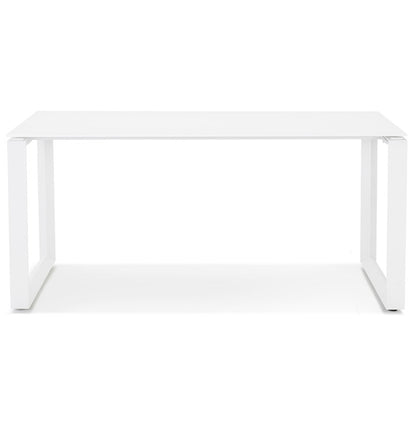 Valoria | Rechteckiger Design-Tisch – elegantes Weiß und Metall – 160x80 cm-OfficeKing