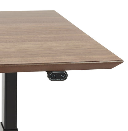 Bionique | Elegantes elektrisch verstelbaar bureau – notenhout afwerking – 150x70 cm-OfficeKing