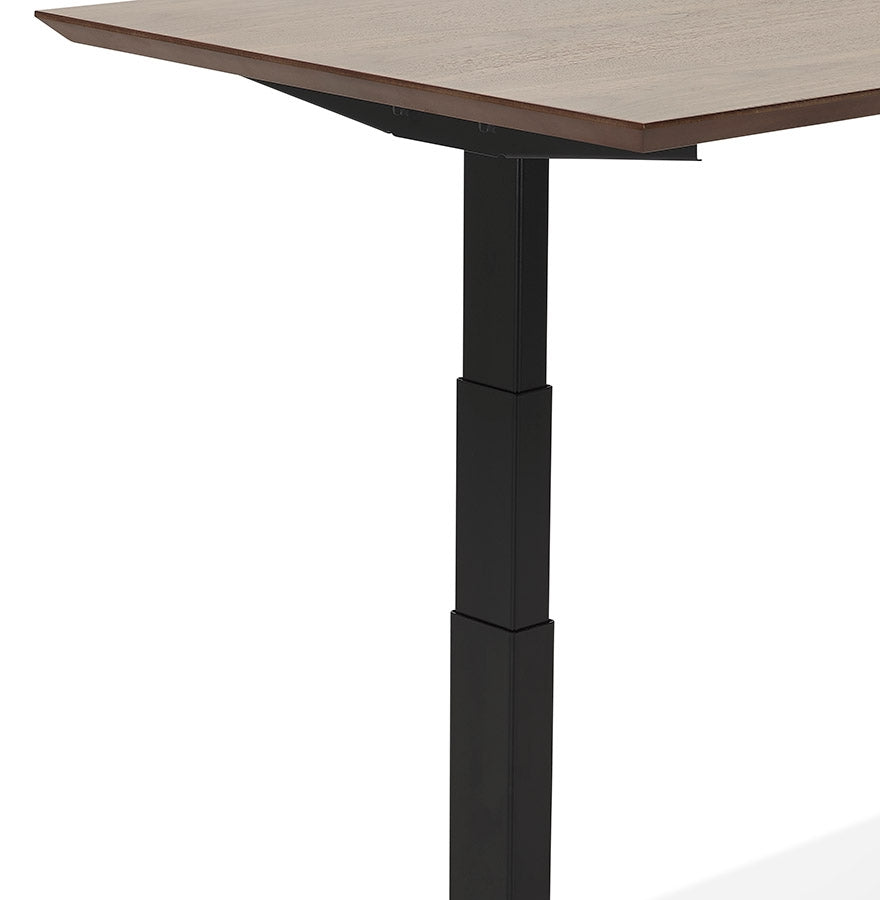 Bionique | Elegantes elektrisch verstelbaar bureau – notenhout afwerking – 150x70 cm-OfficeKing