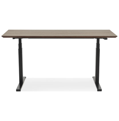Bionique | Elegantes elektrisch verstelbaar bureau – notenhout afwerking – 150x70 cm-OfficeKing