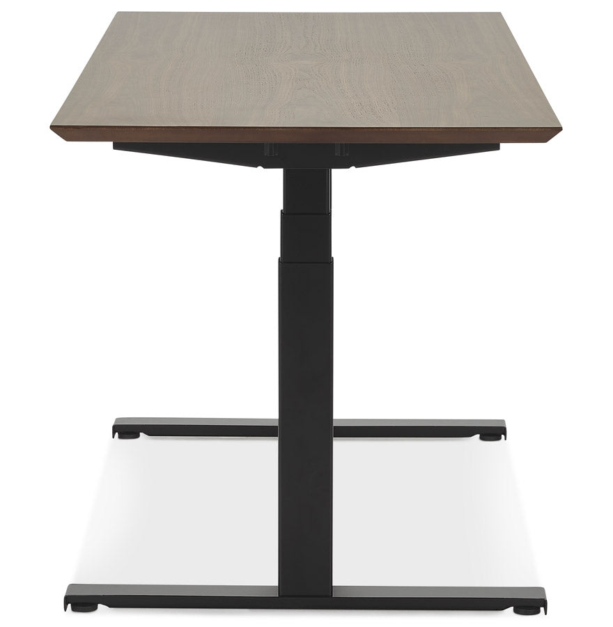 Bionique | Elegantes elektrisch verstelbaar bureau – notenhout afwerking – 150x70 cm-OfficeKing