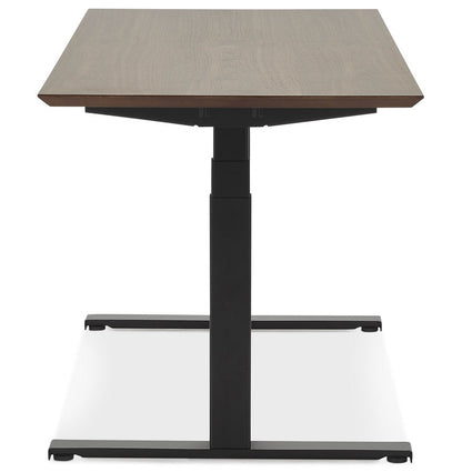 Bionique | Elegantes elektrisch verstelbaar bureau – notenhout afwerking – 150x70 cm-OfficeKing