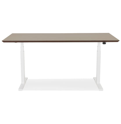 Nobelle | Elektrisches Steh-Sitz-Büro – edles Nussbaum-Design – 150x70 cm-OfficeKing