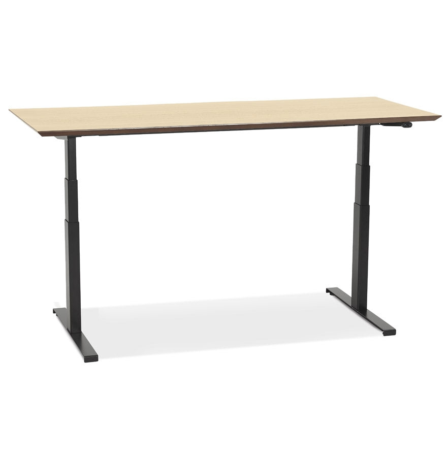 Natura | Luxe Elektrisch Zit/Sta-Bureau – Natuurlijke Houtafwerking – 180x90 cm-OfficeKing