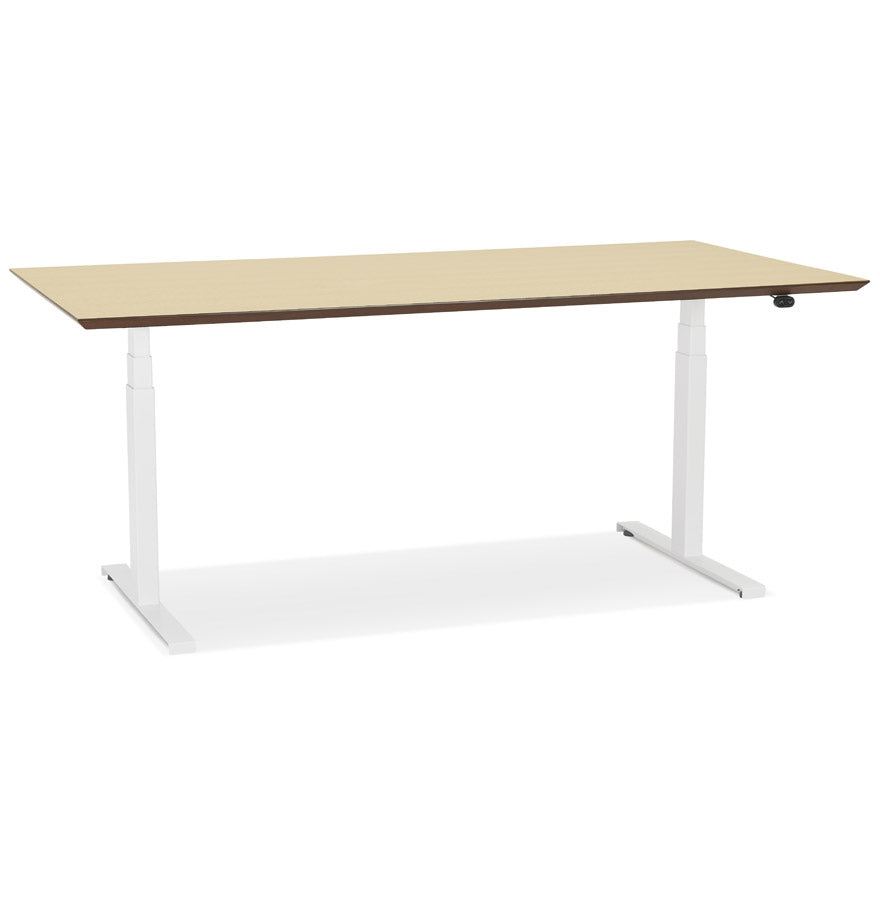 Alvoria | Luxe Elektrisch Zit/Sta-Bureau – Natuurlijke Houtafwerking – 180x90 cm