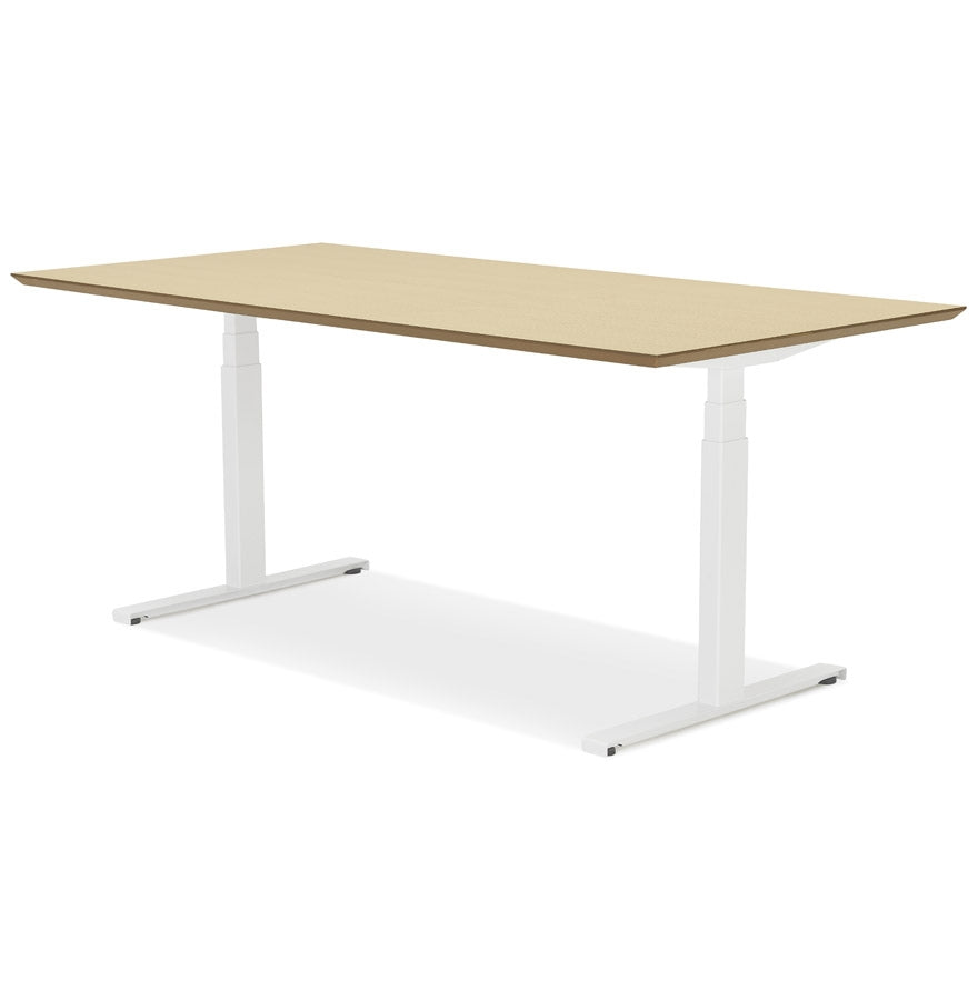 Alvoria | Luxe Elektrisch Zit/Sta-Bureau – Natuurlijke Houtafwerking – 180x90 cm