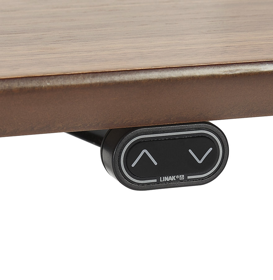 Natura | Luxe elektrisch zit-sta bureau – notenhout afwerking – 180x90 cm