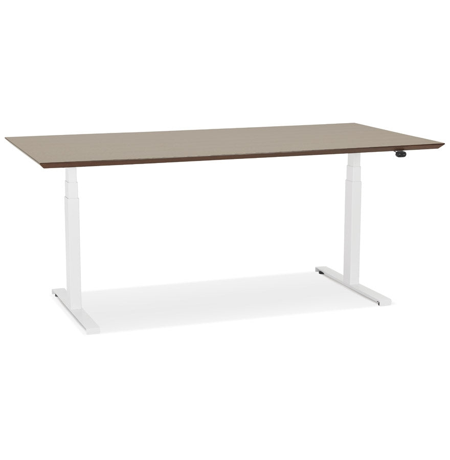 Natura | Luxe elektrisch zit-sta bureau – notenhout afwerking – 180x90 cm
