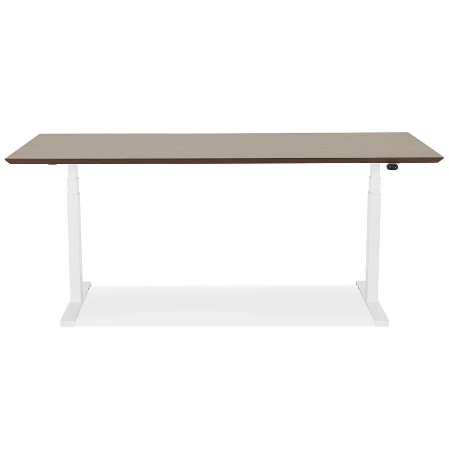 Natura | Luxe elektrisch zit-sta bureau – notenhout afwerking – 180x90 cm-OfficeKing
