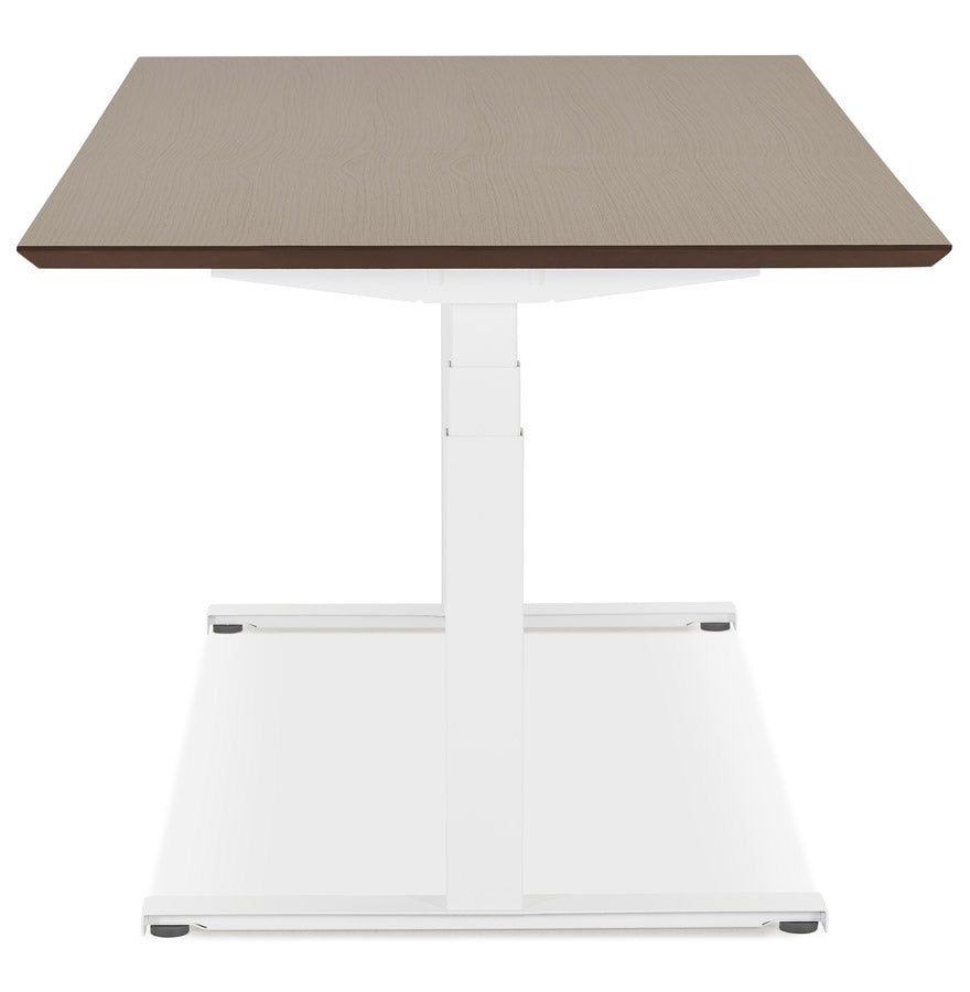 Natura | Luxe elektrisch zit-sta bureau – notenhout afwerking – 180x90 cm-OfficeKing