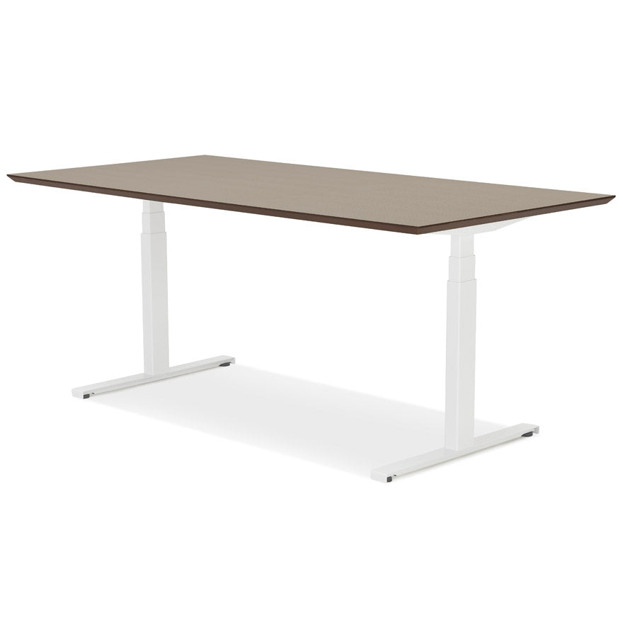 Natura | Luxe elektrisch zit-sta bureau – notenhout afwerking – 180x90 cm