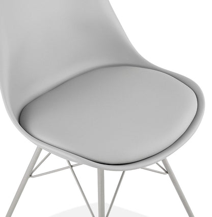 Virella | Grijze Designstoel – industriële elegantie-OfficeKing