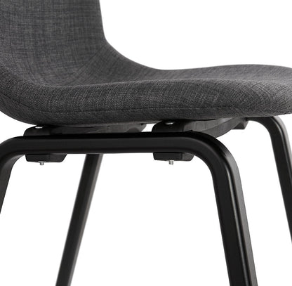 Celtique | Luxe eetkamerstoel – grijs stof – zwarte poten-OfficeKing