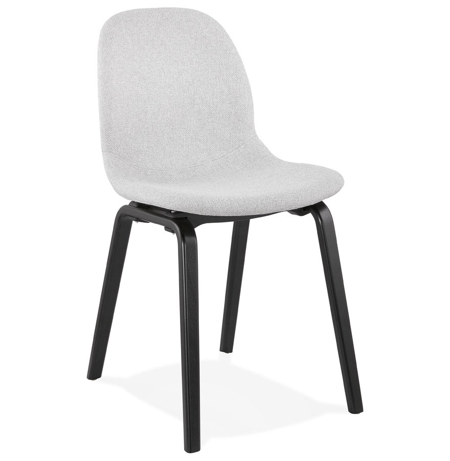 Celtique | Luxe eetkamerstoel – stof – zwarte poten