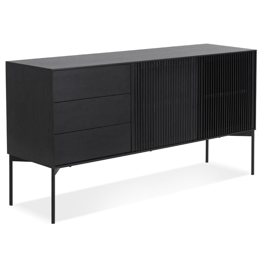 Noxara | Luxe opbergmeubel van zwart hout – stijlvol en functioneel-OfficeKing