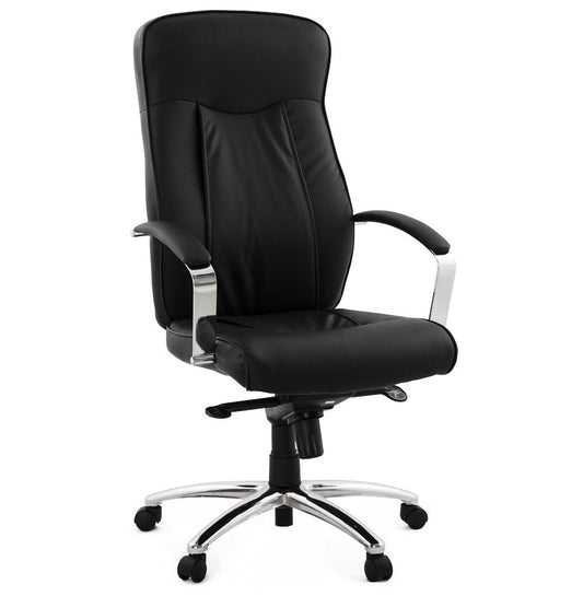 Nobelle | Luxe bureaustoel in zwart kunstleder – ergonomisch en stijlvol-OfficeKing