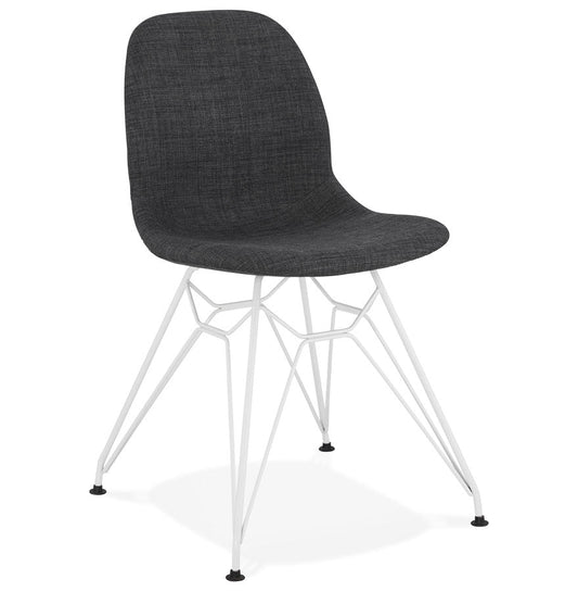 Aurelia | Luxe designstoel – donkergrijs – elegant met metalen poten-OfficeKing