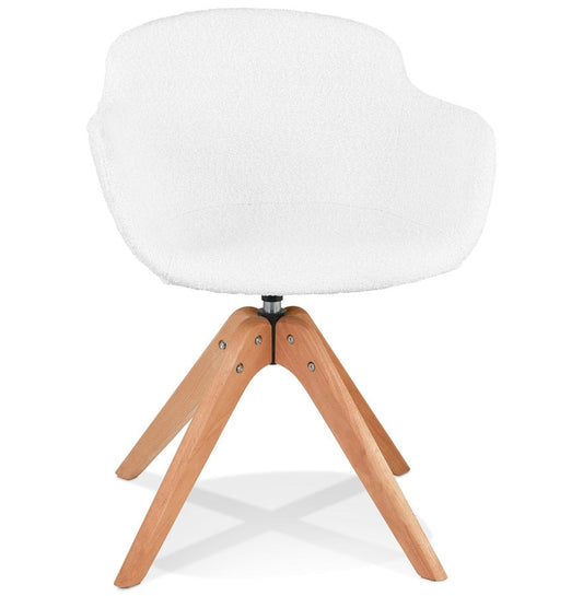 Nordaluxe | Armchair in White Boucle – Natural Elegance-OfficeKing