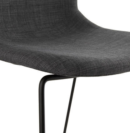 Kallista | Luxe fauteuil in donkergrijs met zwarte metalen poten-OfficeKing