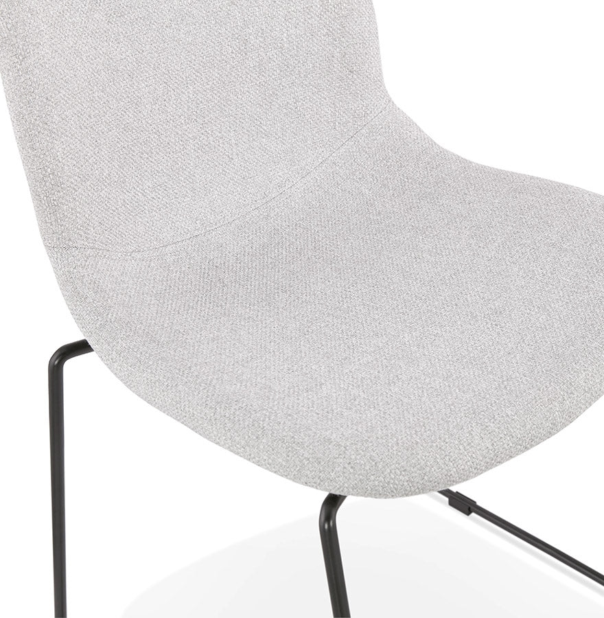 Alurea | Luxe designstoel – lichtgrijs met zwart onderstel-OfficeKing