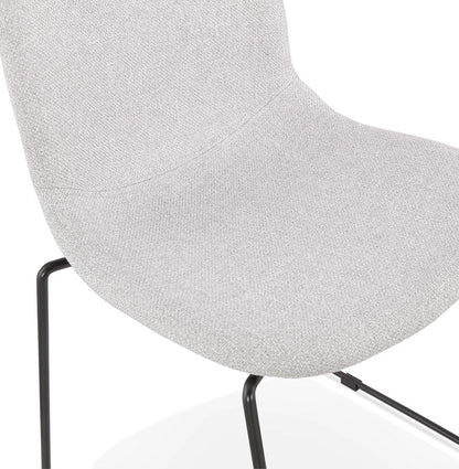 Alurea | Luxe designstoel – lichtgrijs met zwart onderstel-OfficeKing