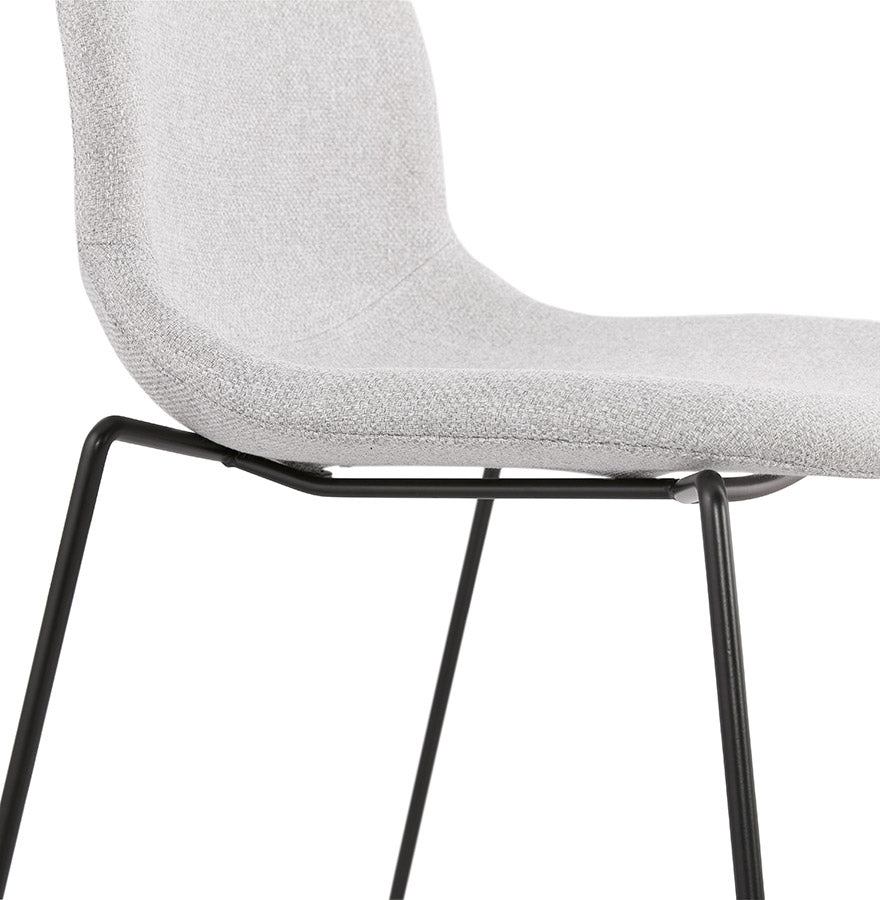 Alurea | Luxe designstoel – lichtgrijs met zwart onderstel-OfficeKing