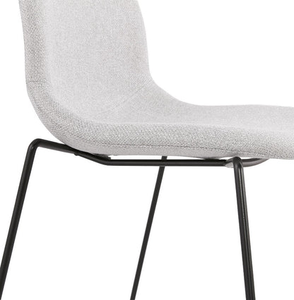 Alurea | Luxe designstoel – lichtgrijs met zwart onderstel-OfficeKing