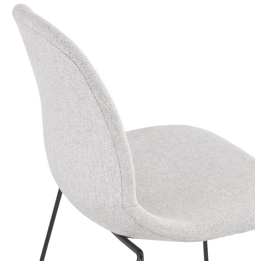 Alurea | Luxe designstoel – lichtgrijs met zwart onderstel-OfficeKing