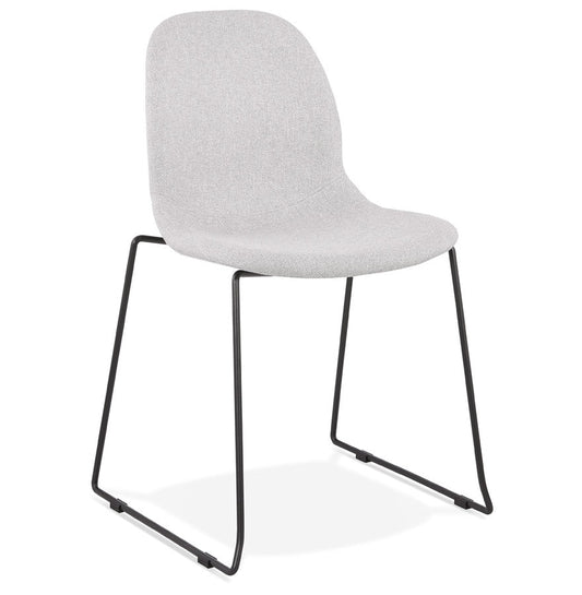 Alurea | Luxe designstoel – lichtgrijs met zwart onderstel-OfficeKing