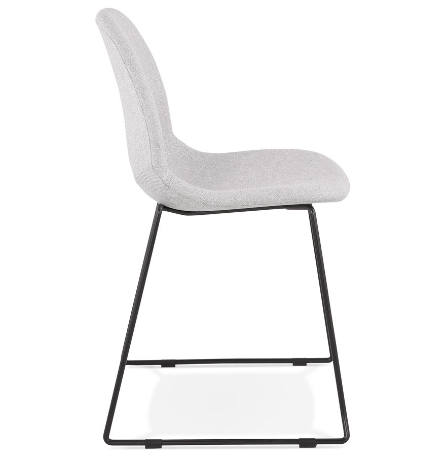 Alurea | Luxe designstoel – lichtgrijs met zwart onderstel-OfficeKing
