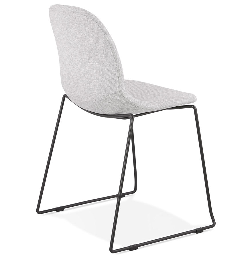 Alurea | Luxe designstoel – lichtgrijs met zwart onderstel-OfficeKing