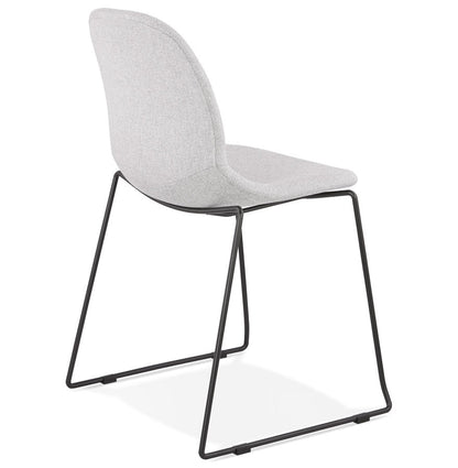 Alurea | Luxe designstoel – lichtgrijs met zwart onderstel-OfficeKing