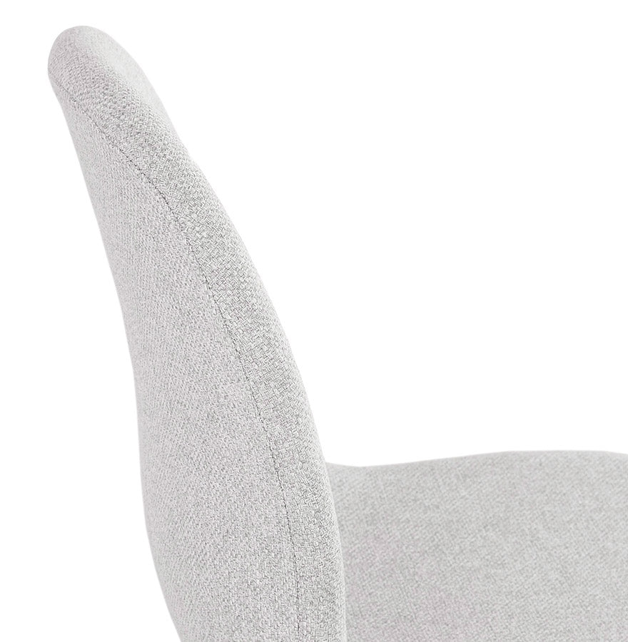Verano | Luxe designstoel in lichtgrijs met elegant wit metalen onderstel-OfficeKing