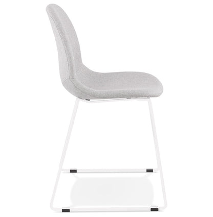Verano | Luxe designstoel in lichtgrijs met elegant wit metalen onderstel-OfficeKing