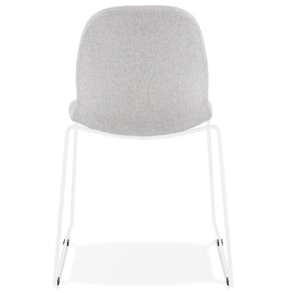Verano | Luxe designstoel in lichtgrijs met elegant wit metalen onderstel-OfficeKing