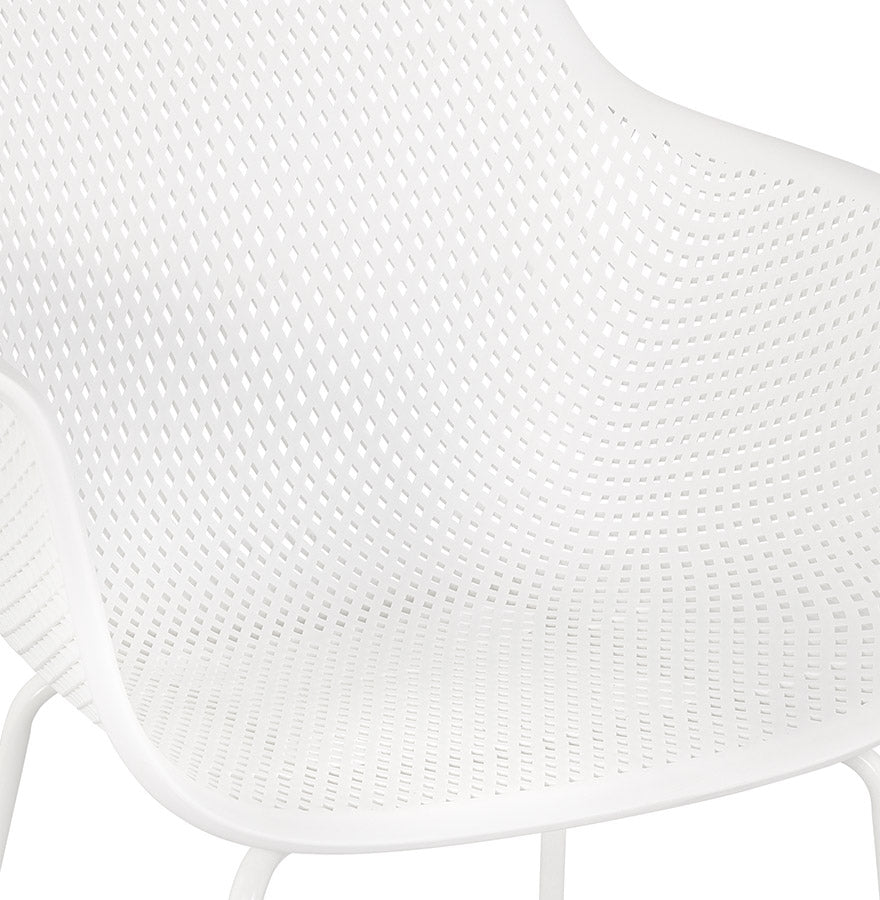 Drakara | Elegante geperforeerde stoel met armleuningen voor binnen en buiten-OfficeKing