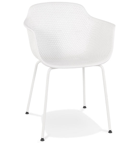 Drakara | Elegante geperforeerde stoel met armleuningen voor binnen en buiten-OfficeKing
