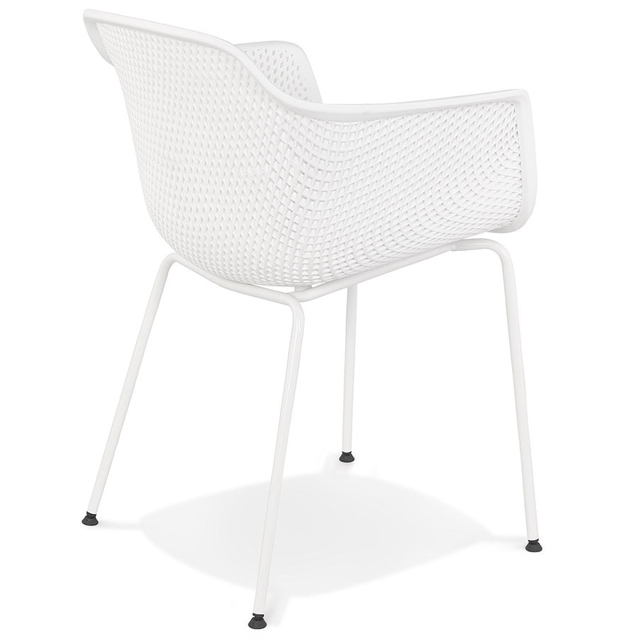 Drakara | Elegante geperforeerde stoel met armleuningen voor binnen en buiten-OfficeKing
