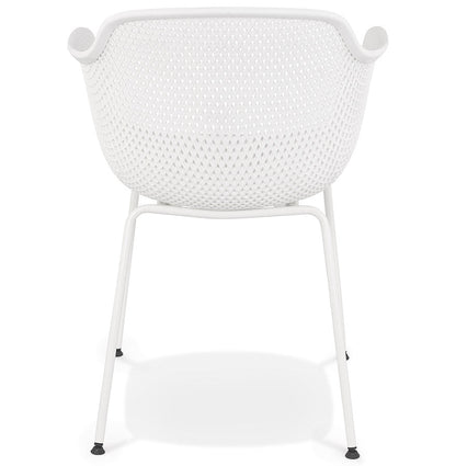 Drakara | Elegante geperforeerde stoel met armleuningen voor binnen en buiten-OfficeKing