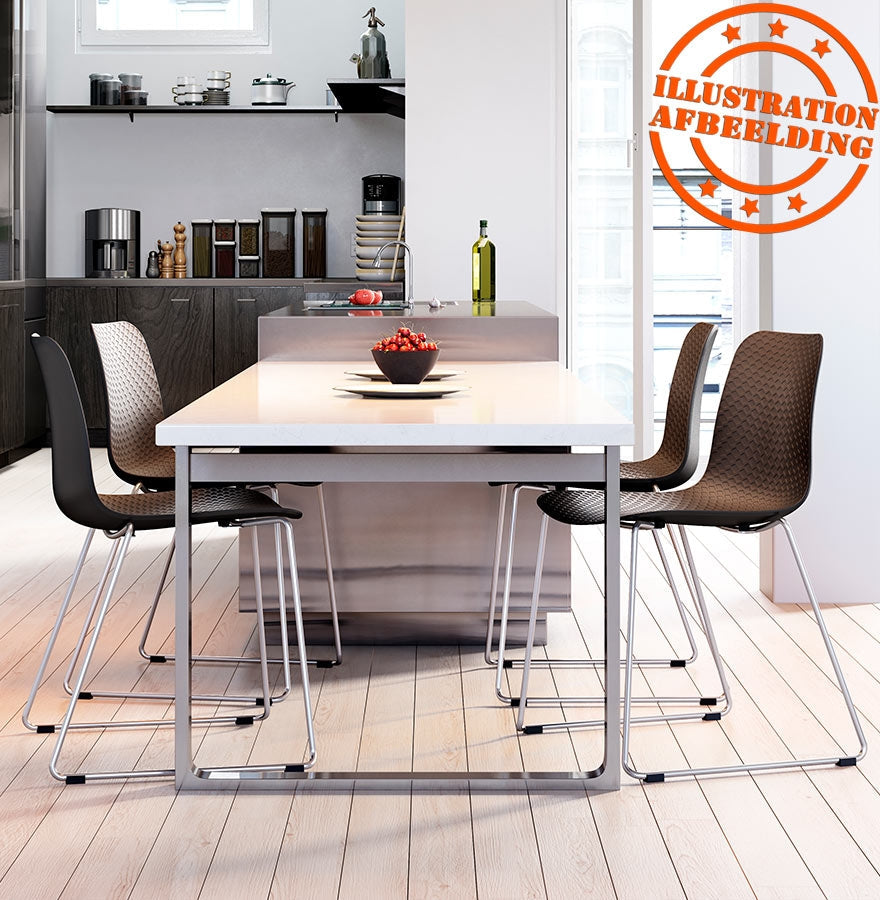 Noxara | Luxe zwarte stoel met metalen poten-OfficeKing